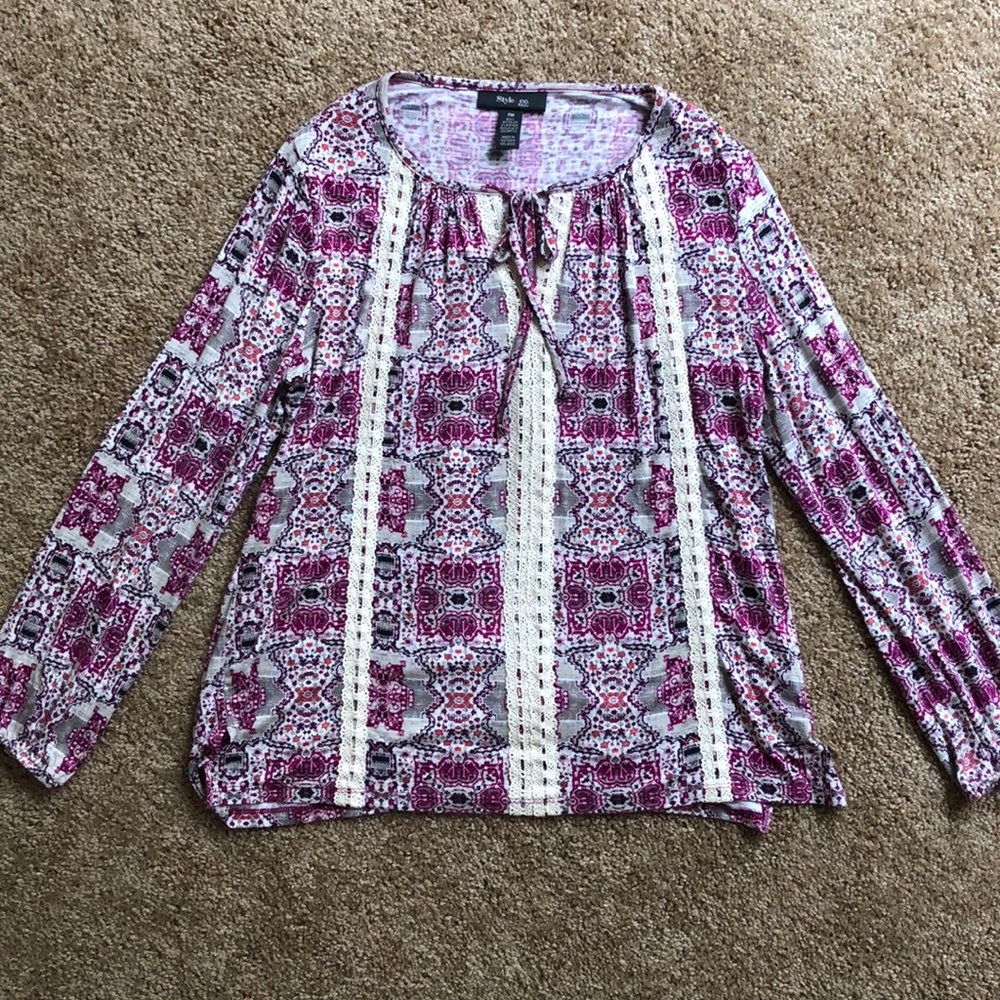 Pink lace blouse
